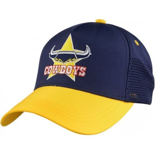North Queensland Cowboys NRL Team Coloured Logo Mesh Side Adjustable Snapback Adult One Size Baseball Hat Cap