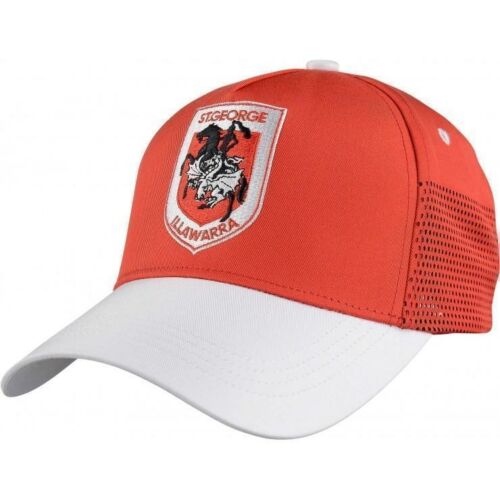 St George Dragons NRL Team Coloured Logo Mesh Side Adjustable Snapback Adult One Size Baseball Hat Cap