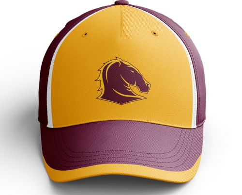 Brisbane Broncos NRL Team Coloured Logo Classic Adjustable Velcro Back Adult One Size Hat Cap