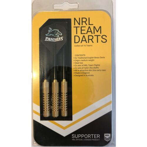 Penrith Panthers Set 3 NRL 23g Steel Tip Darts With 6 Flights Made In England