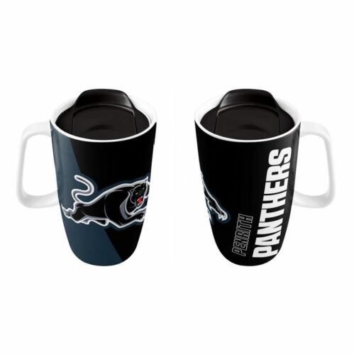 Penrith Panthers NRL Team Logo 500mL Ceramic Travel Mug With Handle