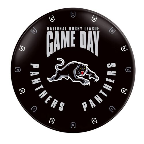 Penrith Panthers NRL Team Logo Plastic Melamine Game Day 20cm Snack Plate 