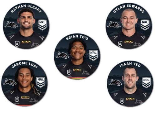 Penrith Panthers NRL Team Player Image Bar Pin Button Badges x5 Cleary Edwards Luai To'o Yeo