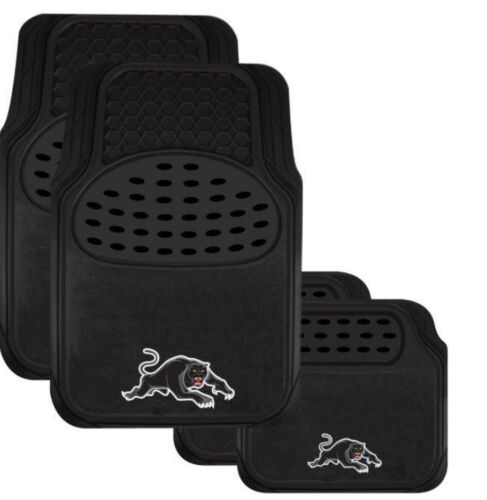 Penrith Panthers NRL Team Logo Set of 4 Heavy Duty Rubber 2 Front & 2 Rear Car Floor Mats 