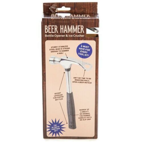 Beer Hammer Stainless Steel Bottle Opener And Ice Crusher Bar Accessory