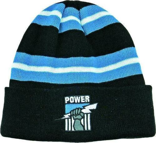 Port Adelaide Power AFL Team Wozza Acrylic Knit Beanie Winter Hat