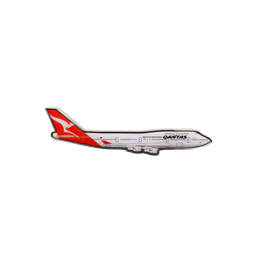 Qantas Australia Boeing B747 Plane Pin Badge Aviation Airline Airlines Aeroplane Airplane Lapel Pin Kangaroo 