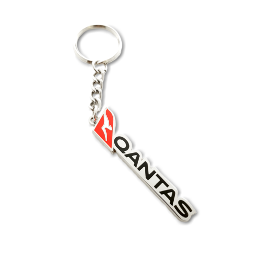 Qantas Australia Logo Keyring Key Ring Aviation Airline Kangaroo 