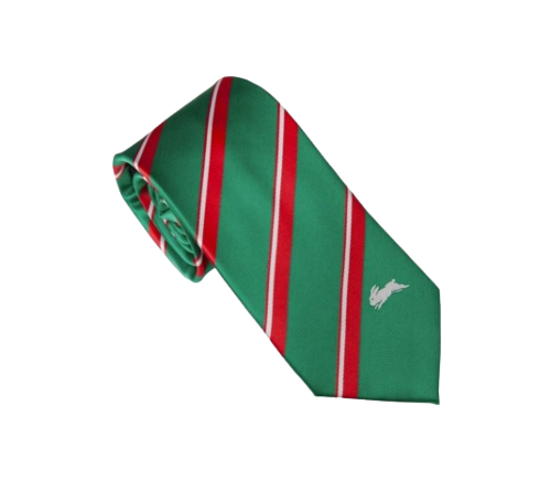 South Sydney Rabbitohs NRL Team Logo Colour Stripe Mens Dress Neck Tie 
