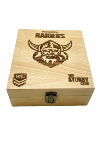 Canberra Raiders NRL Team Whisky Whiskey Stone Set With Tongs In Gift Box