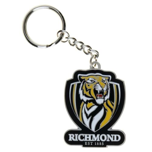 Richmond Tigers AFL Team Logo Mascot Metal Keyring Key Ring 