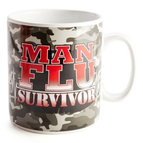 Man Flu Survivor Camouflage Design Giant 900ml Coffee Tea Mug Cup In Gift Box 