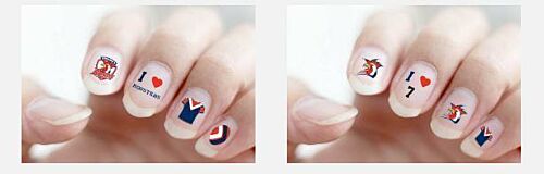 Sydney Roosters NRL Team Logo Colour Finger Toe Nail Art Decal Stickers Gel or Polish