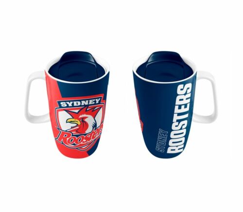 Sydney Roosters NRL Team Logo 500mL Ceramic Travel Mug With Handle