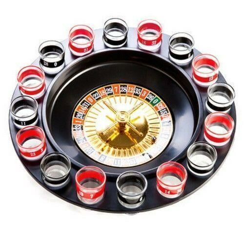 Shot Glass Roulette Drinking Game 20ml Glasses and Wheel