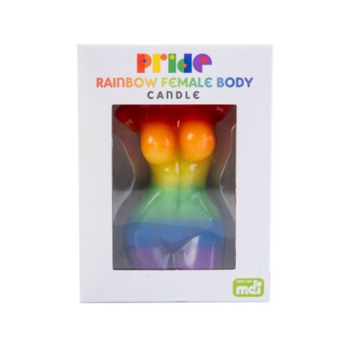 Pride Rainbow Woman Female Body Birthday Candle - Adults Only