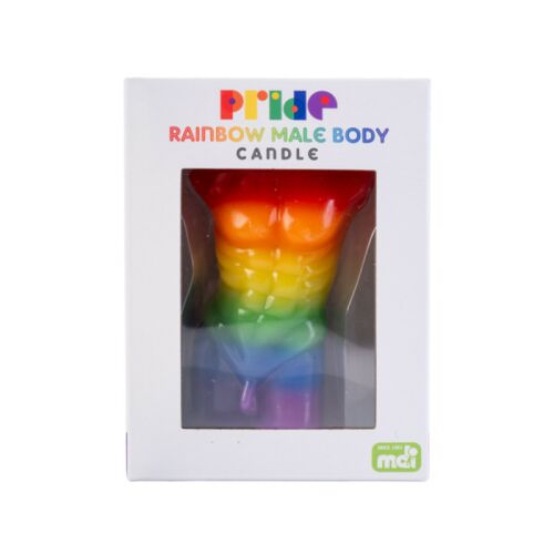 Pride Rainbow Man Male Body Birthday Candle - Adults Only