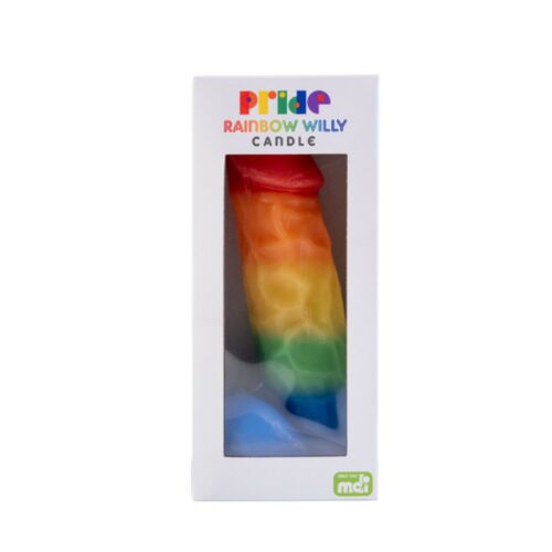 Pride Rainbow Willy Pecker Birthday Candle - Adults Only