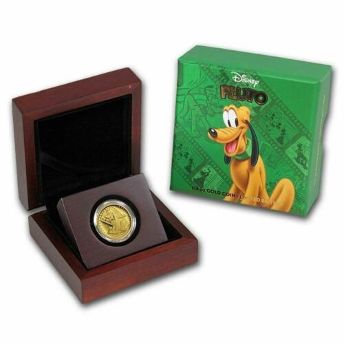 2014 Disney Pluto $25 1/4oz Gold Proof Coin COA #785 Niue Tender New Zealand NZ Mint 
