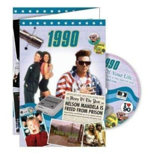 1990 Time Of Your Life - A Fabulous Visual History Of A Very Special Year - Deluxe Greeting Card & Full Length DVD Birthday 