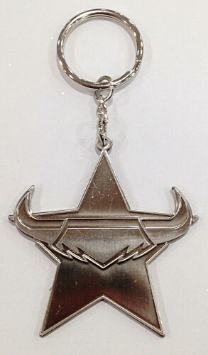 North Queensland Cowboys NRL Silver Metal Team Logo Key Ring Keyring Chain 