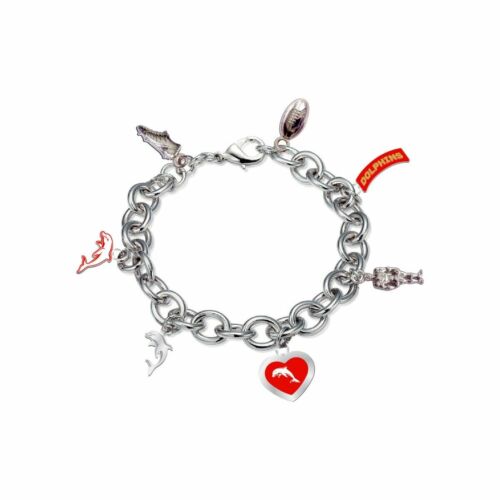 Dolphins NRL Team Charm Bracelet With Charms Chain Jewellery