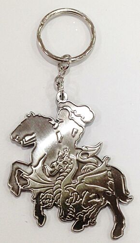 St George Dragons NRL Silver Metal Team Logo Key Ring Keyring Chain 