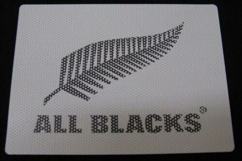 All Blacks Silver Fern See Thru Decal Car Sticker Black/White