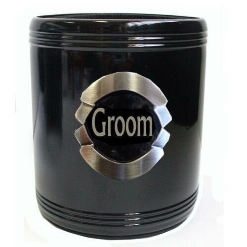 Groom Stainless Steel Can Cooler Stubby Holder Wedding Table Bridal Party Toasting Celebration