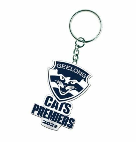 Geelong Cats 2022 AFL Premiers Team Logo Keyring Key Ring