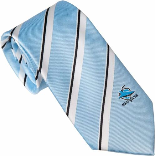 Cronulla Sharks NRL Team Logo Colour Stripe Mens Dress Neck Tie 