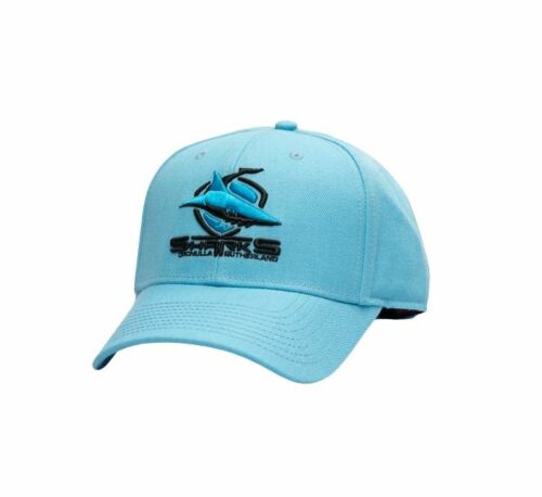 Cronulla Sharks NRL Team Logo Sky Blue Adult Unisex One Size Stadium Cap Hat
