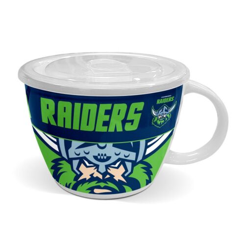 Canberra Raiders NRL Team Large Ceramic Soup Bowl Mug With Lid