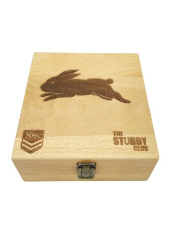 South Sydney Rabbitohs NRL Team Whisky Whiskey Stone Set With Tongs In Gift Box