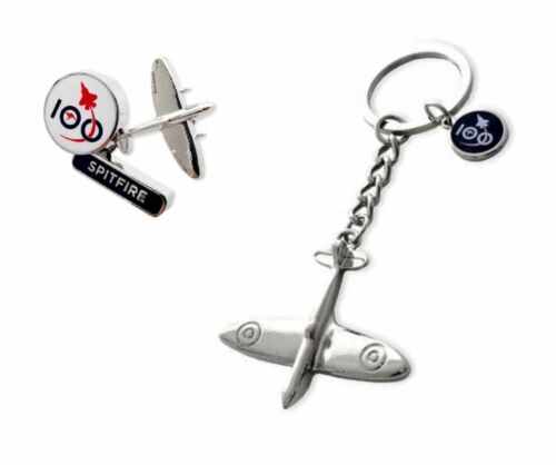 Air Force 100 2021 Centenary Set Of 2 Spitfire Plane Pin And Keyring Key Ring RAAF Royal Australian Air Force