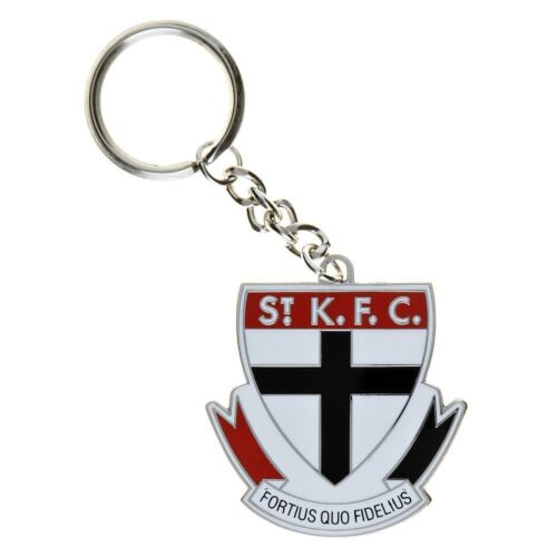 St Kilda Saints AFL Team Logo Mascot Metal Keyring Key Ring 