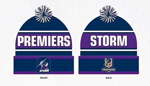 Melbourne Storm NRL 2020 Premiers Football Beanie Commemorative Collectors Item 