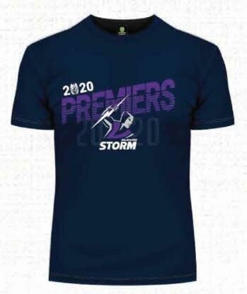 Melbourne Storm NRL 2020 Premiers Tidwell Tee Shirt T-shirt Kids Youth