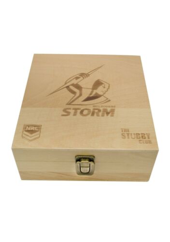 Melbourne Storm NRL Team Whisky Whiskey Stone Set With Tongs In Gift Box