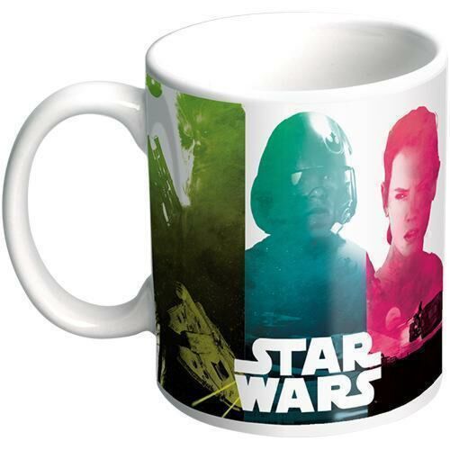 Star Wars White Group Shot Character Ceramic Coffee Mug The Force Awakens