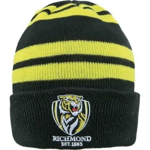 Richmond Tigers AFL Team Wozza Acrylic Knit Beanie Winter Hat