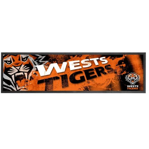 Wests Tigers NRL Vintage Rubber Back Bar Runner