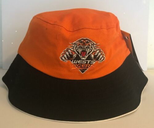 Wests Tigers NRL Team One Size Fits Most Adult Club Bucket Hat 