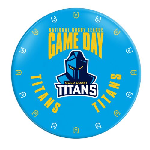 Gold Coast Titans NRL Team Logo Plastic Melamine Game Day 20cm Snack Plate 