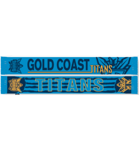 Gold Coast Titans NRL Team Alliance Jacquard Double Sided Winter Neck Scarf