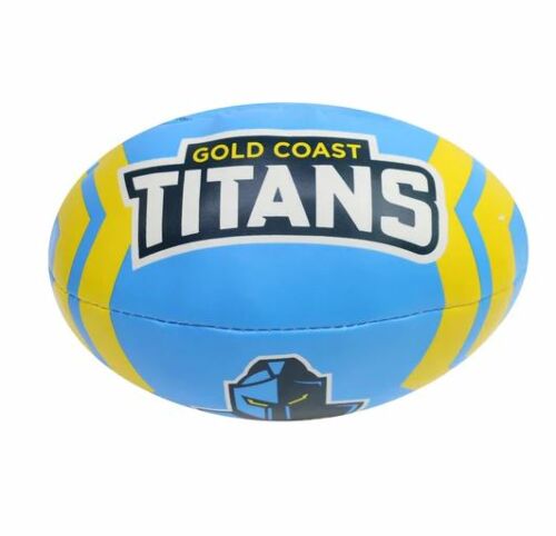 Gold Coast Titans NRL Team Logo Sponge Soft Kids Football First Football Ball
