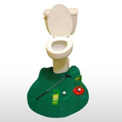 Toilet Golf Novelty Game of Golf For The Smallest Room In The House Toy Set Gift Idea 