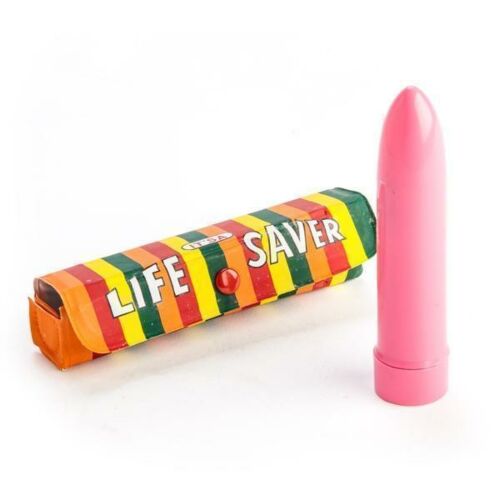 It's A Life Saver Novelty Packet Adult Pink Massage Vibrator Toy Gift