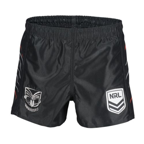 New Zealand Warriors NRL Team Tidwell Mens Adult Black Supporter Shorts