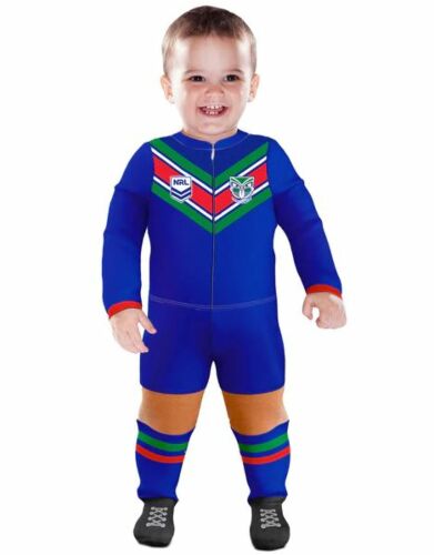 New Zealand Warriors  NRL Team Logo Long Sleeve Full Footy Suit Footysuit Onesie Baby Toddler 